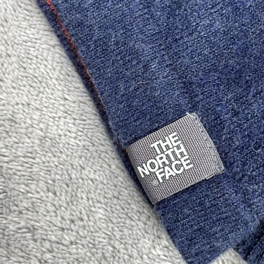 The North Face‎ Sweater Mens 2XL Navy Quarter Zip Mock Neck Wool Blend Pullover